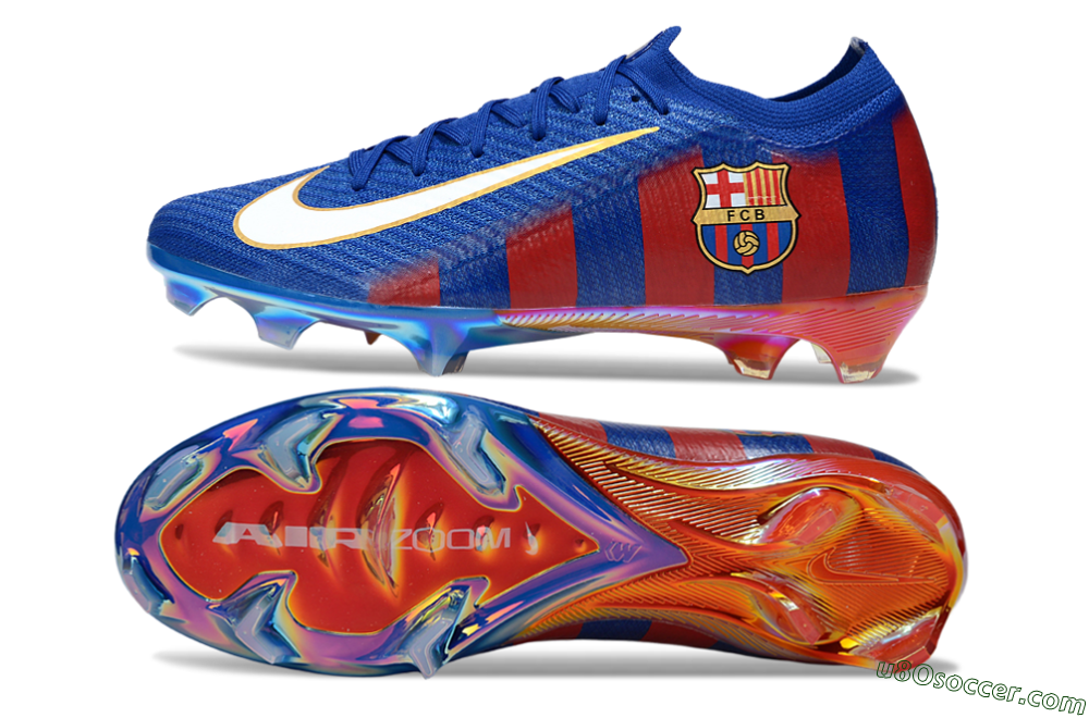 Nike Air Zoom Mercurial Vapor 16 Elite FG Firm Ground Soccer Cleats - Blue/Red/Gold 0