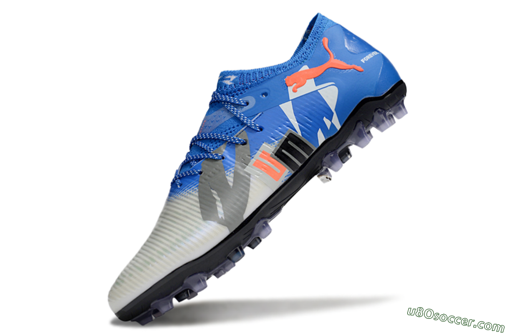 Puma Future 8 Ultimate MG Multi Ground Soccer Cleats - Blue/White/Orange 5