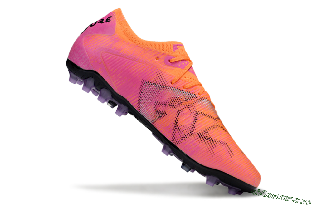 Puma Future 8 Ultimate MG Multi Ground Soccer Cleats - Red/Black/Pink 4