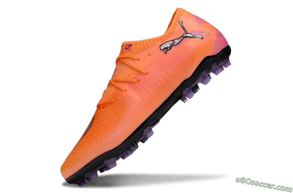 Puma Future 8 Ultimate MG Multi Ground Soccer Cleats - Red/Black/Pink 5