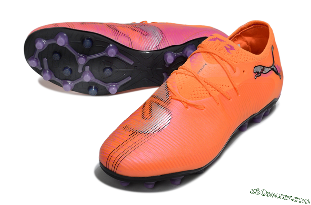 Puma Future 8 Ultimate MG Multi Ground Soccer Cleats - Red/Black/Pink 3