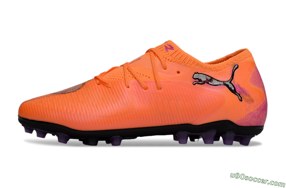 Puma Future 8 Ultimate MG Multi Ground Soccer Cleats - Red/Black/Pink 2