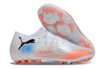 Puma Future 8 Ultimate MG Multi Ground Soccer Cleats - White/Red/Blue