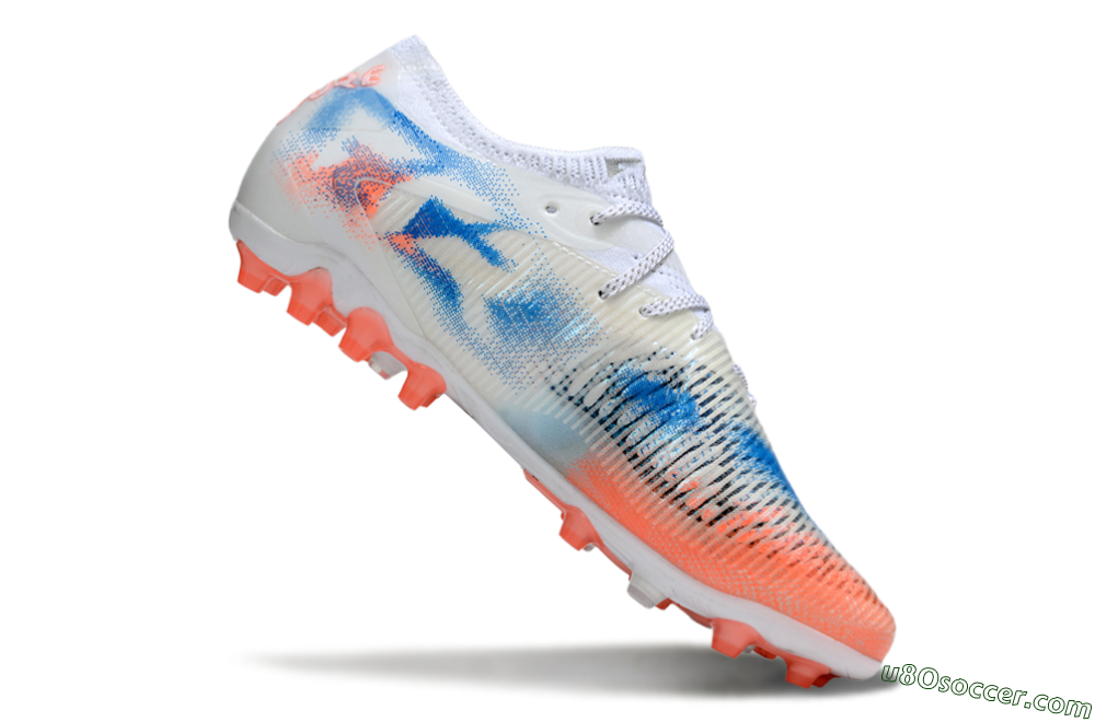 Puma Future 8 Ultimate MG Multi Ground Soccer Cleats - White/Red/Blue 4