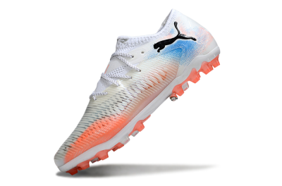 Puma Future 8 Ultimate MG Multi Ground Soccer Cleats - White/Red/Blue