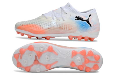 Puma Future 8 Ultimate MG Multi Ground Soccer Cleats - White/Red/Blue