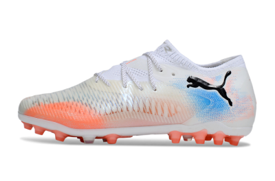 Puma Future 8 Ultimate MG Multi Ground Soccer Cleats - White/Red/Blue
