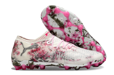 Puma Future 8 Ultimate MG Multi Ground Soccer Cleats - Beige/Black/Pink