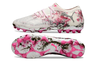 Puma Future 8 Ultimate MG Multi Ground Soccer Cleats - Beige/Black/Pink
