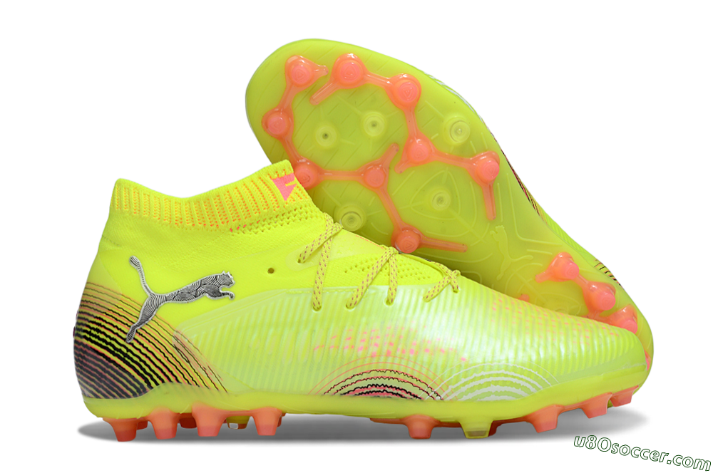 Puma Future 8 Ultimate MG Multi Ground Soccer Cleats - Yellow/Black/Red 1