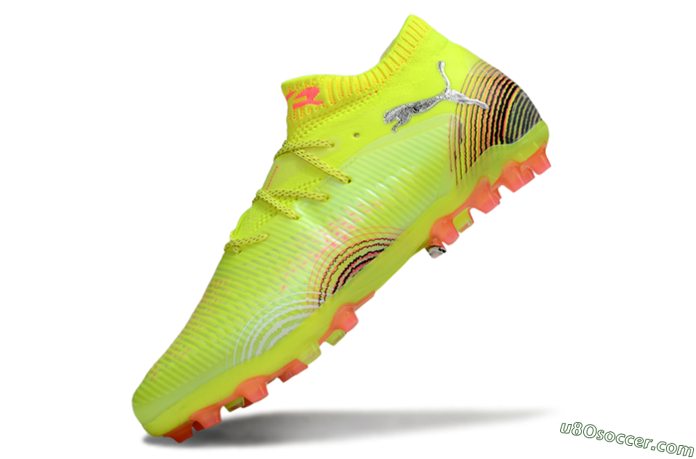 Puma Future 8 Ultimate MG Multi Ground Soccer Cleats - Yellow/Black/Red 4