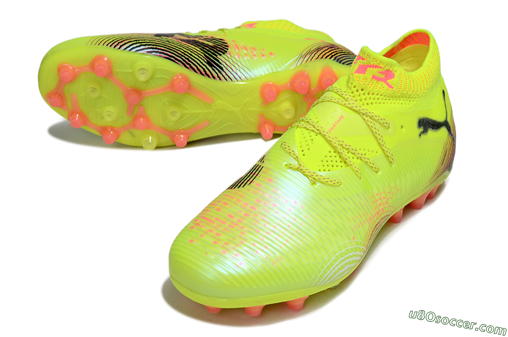 Puma Future 8 Ultimate MG Multi Ground Soccer Cleats - Yellow/Black/Red 3