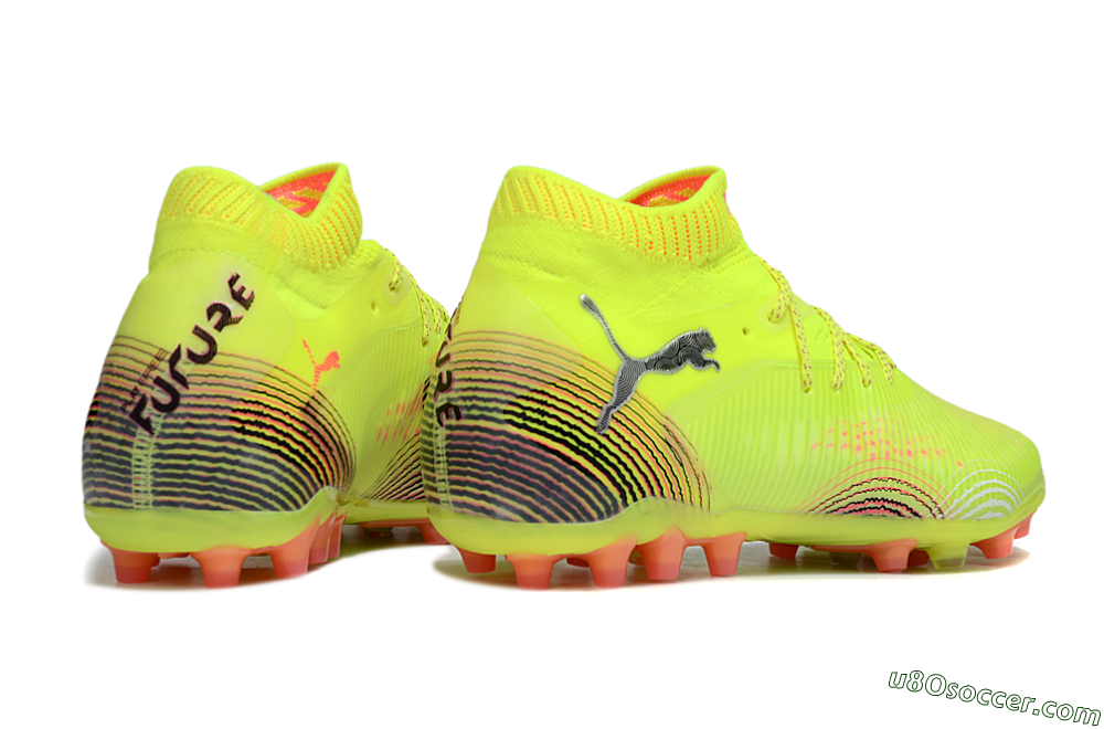 Puma Future 8 Ultimate MG Multi Ground Soccer Cleats - Yellow/Black/Red 5