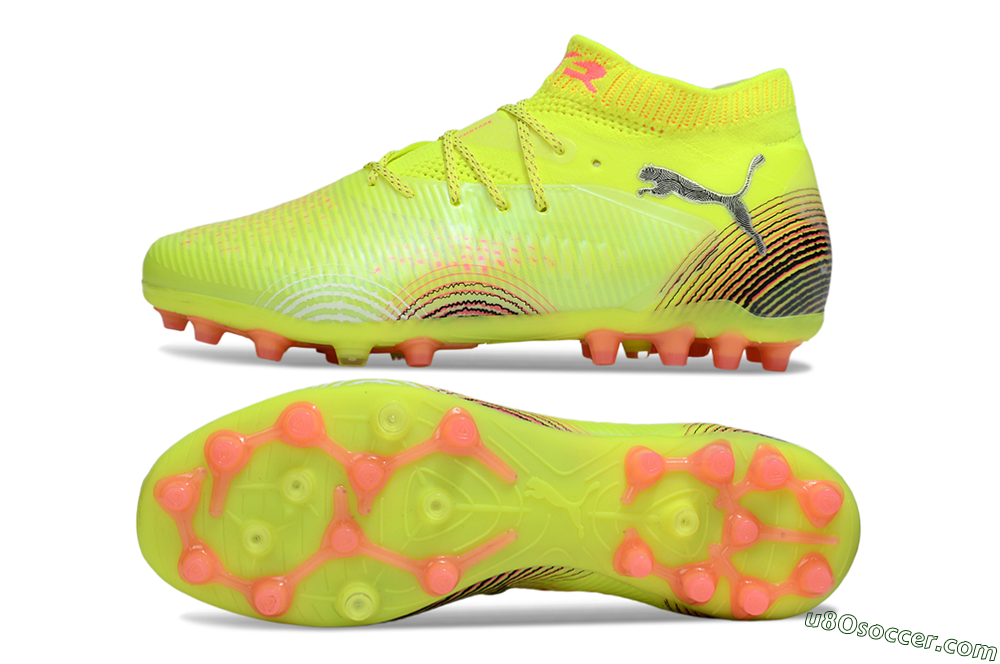 Puma Future 8 Ultimate MG Multi Ground Soccer Cleats - Yellow/Black/Red 0