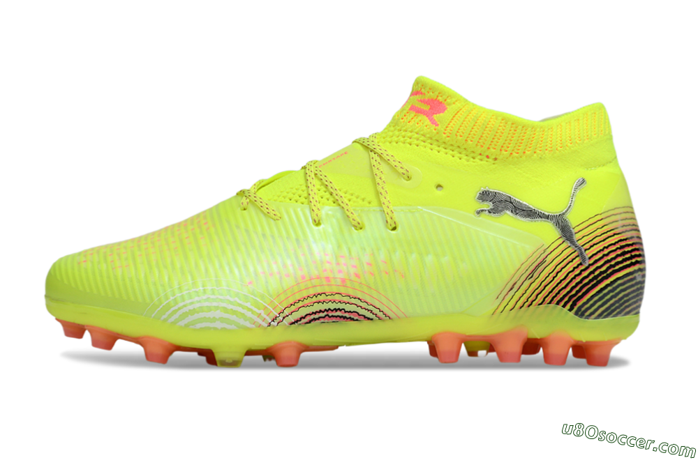 Puma Future 8 Ultimate MG Multi Ground Soccer Cleats - Yellow/Black/Red 2