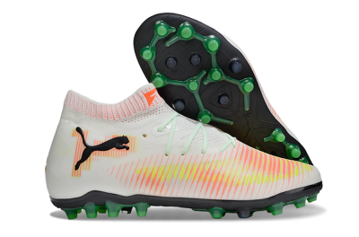 Puma Future 8 Ultimate MG Multi Ground Soccer Cleats - White/Red/Blue