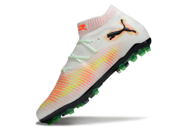 Puma Future 8 Ultimate MG Multi Ground Soccer Cleats - White/Red/Blue