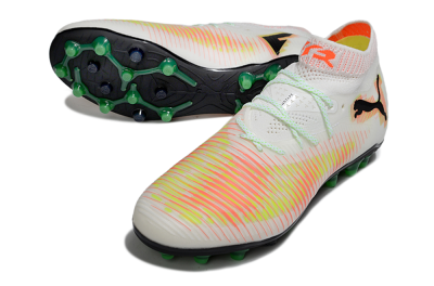 Puma Future 8 Ultimate MG Multi Ground Soccer Cleats - White/Red/Blue