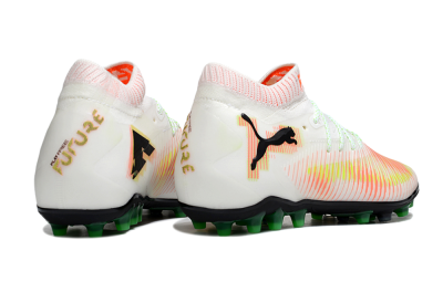 Puma Future 8 Ultimate MG Multi Ground Soccer Cleats - White/Red/Blue