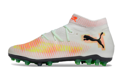 Puma Future 8 Ultimate MG Multi Ground Soccer Cleats - White/Red/Blue