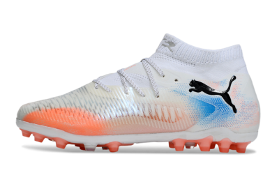 Puma Future 8 Ultimate MG Multi Ground Soccer Cleats - White/Red/Blue