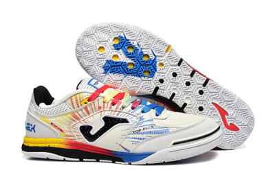 Joma Top Flex IC Indoor & Futsal Soccer Shoes - Beige/Red/Yellow
