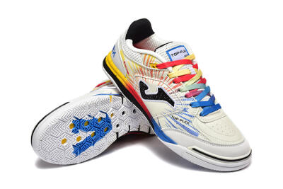 Joma Top Flex IC Indoor & Futsal Soccer Shoes - Beige/Red/Yellow