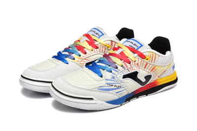 Joma Top Flex IC Indoor & Futsal Soccer Shoes - Beige/Red/Yellow