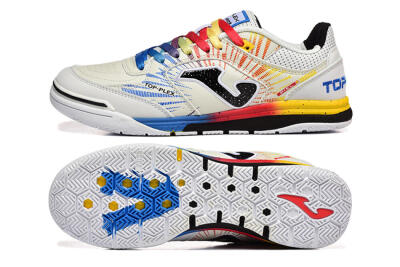 Joma Top Flex IC Indoor & Futsal Soccer Shoes - Beige/Red/Yellow