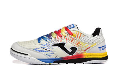 Joma Top Flex IC Indoor & Futsal Soccer Shoes - Beige/Red/Yellow
