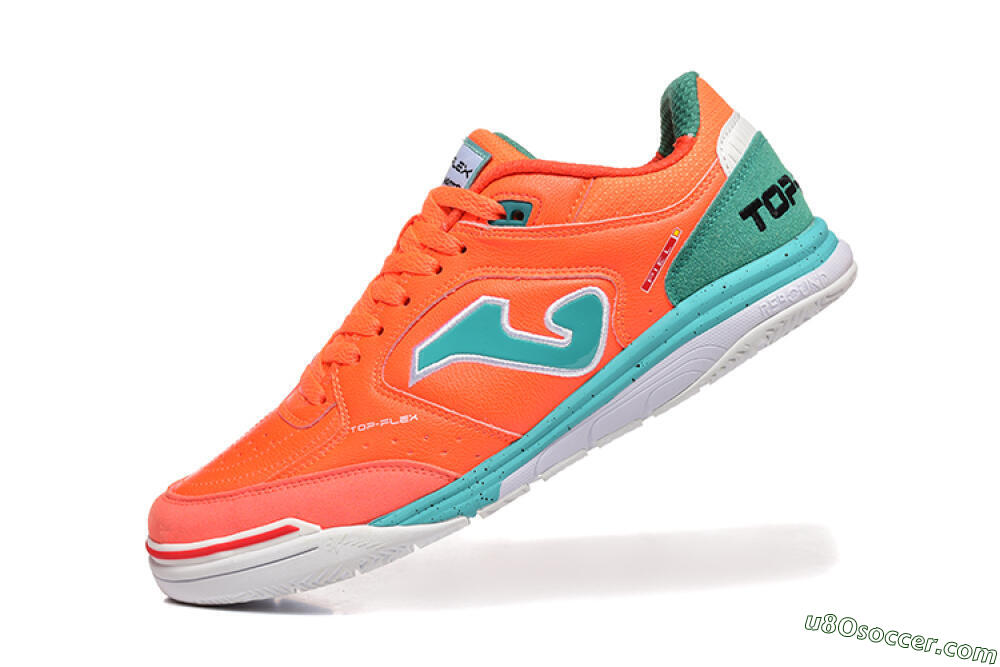 Joma Top Flex IC Indoor & Futsal Soccer Shoes - Red/Jade/White 8