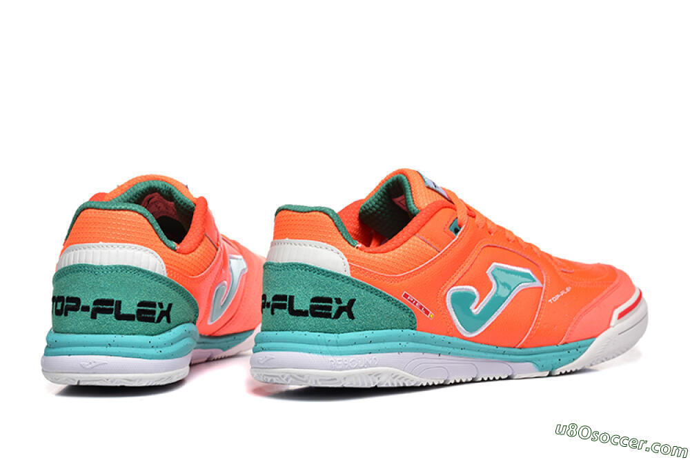 Joma Top Flex IC Indoor & Futsal Soccer Shoes - Red/Jade/White 9