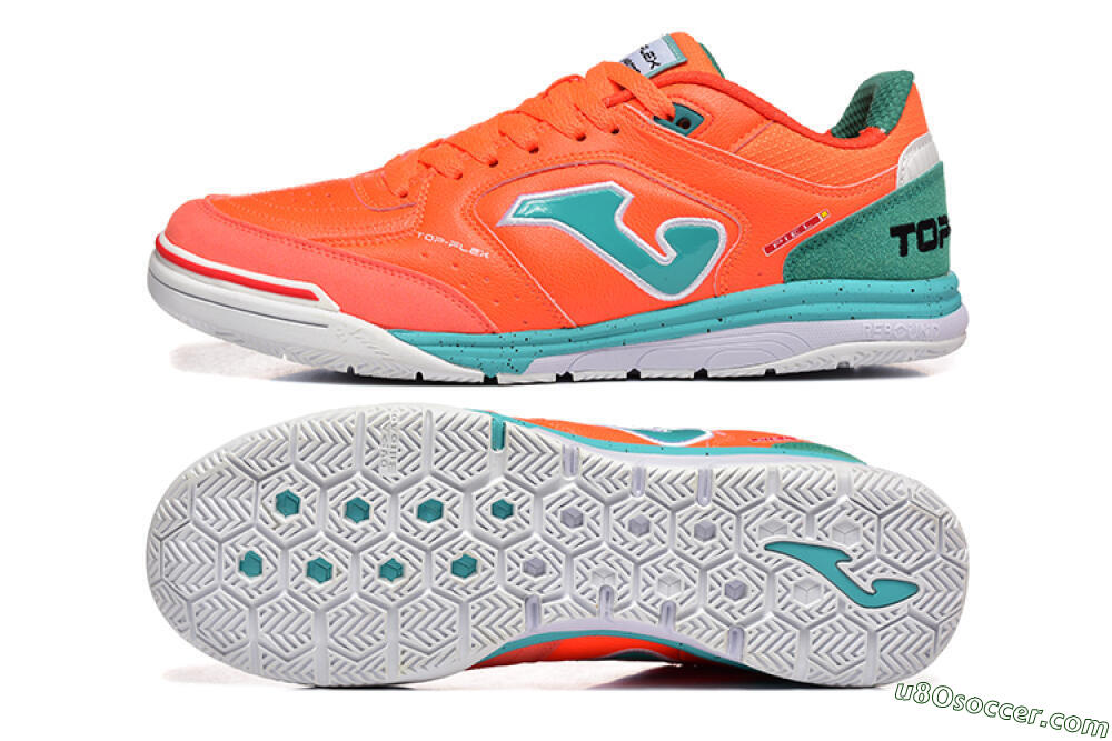 Joma Top Flex IC Indoor & Futsal Soccer Shoes - Red/Jade/White 0
