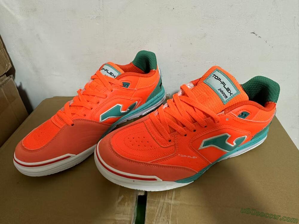 Joma Top Flex IC Indoor & Futsal Soccer Shoes - Red/Jade/White