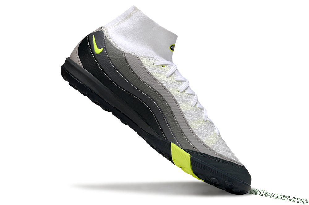 Nike Air Zoom Mercurial Superfly 10 Elite TF Artificial Turf Soccer Shoes - White/Black/Yellow 5