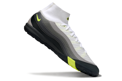 Nike Air Zoom Mercurial Superfly 10 Elite TF Artificial Turf Soccer Shoes - White/Black/Yellow