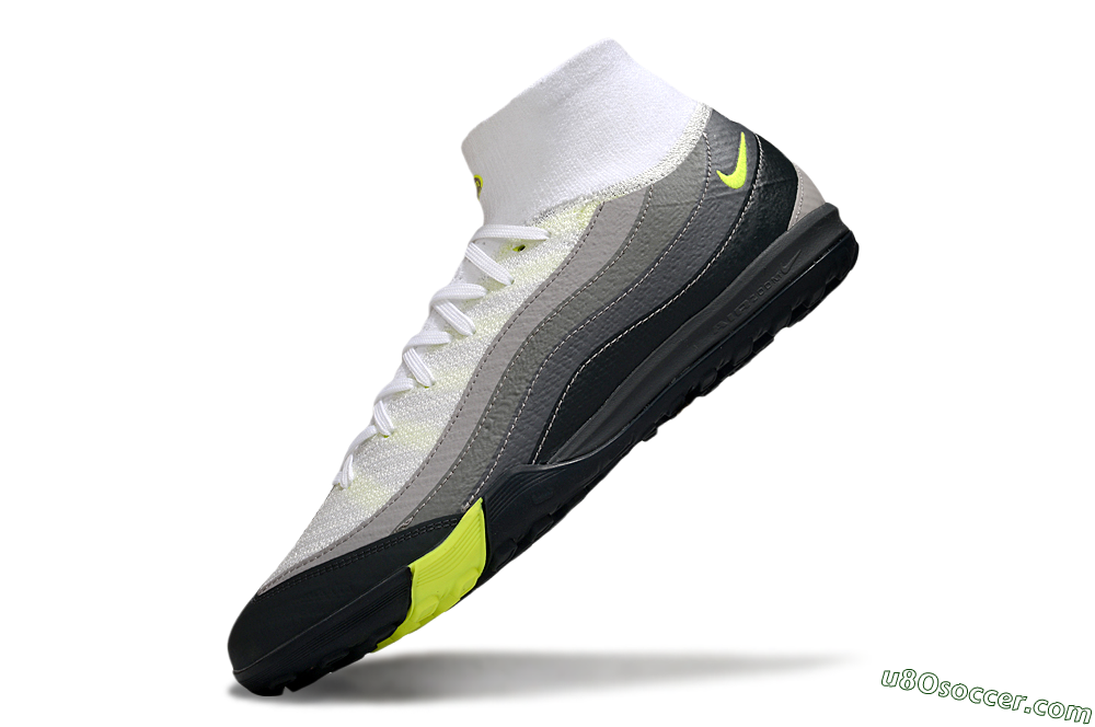 Nike Air Zoom Mercurial Superfly 10 Elite TF Artificial Turf Soccer Shoes - White/Black/Yellow 6