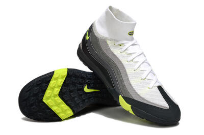 Nike Air Zoom Mercurial Superfly 10 Elite TF Artificial Turf Soccer Shoes - White/Black/Yellow