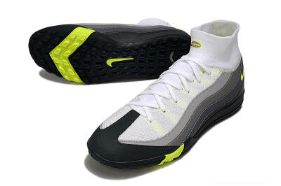 Nike Air Zoom Mercurial Superfly 10 Elite TF Artificial Turf Soccer Shoes - White/Black/Yellow