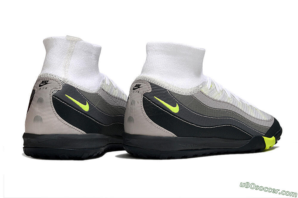 Nike Air Zoom Mercurial Superfly 10 Elite TF Artificial Turf Soccer Shoes - White/Black/Yellow 7