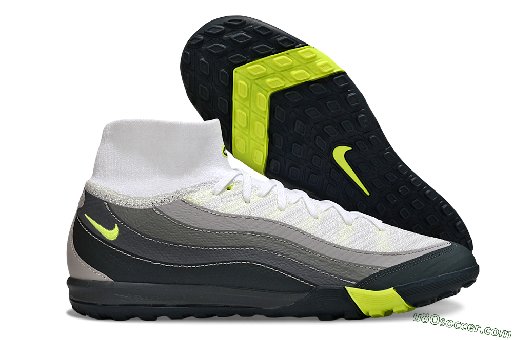 Nike Air Zoom Mercurial Superfly 10 Elite TF Artificial Turf Soccer Shoes - White/Black/Yellow 1