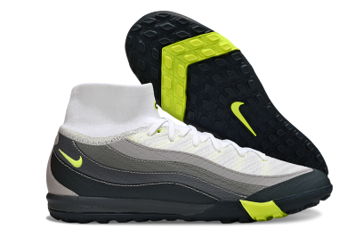 Nike Air Zoom Mercurial Superfly 10 Elite TF Artificial Turf Soccer Shoes - White/Black/Yellow