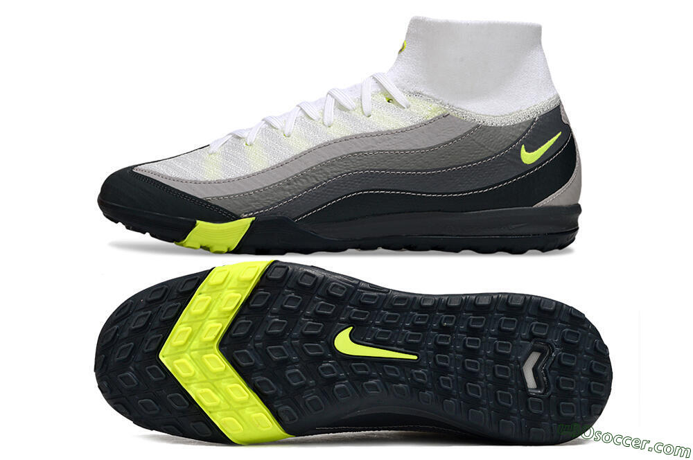 Nike Air Zoom Mercurial Superfly 10 Elite TF Artificial Turf Soccer Shoes - White/Black/Yellow 0