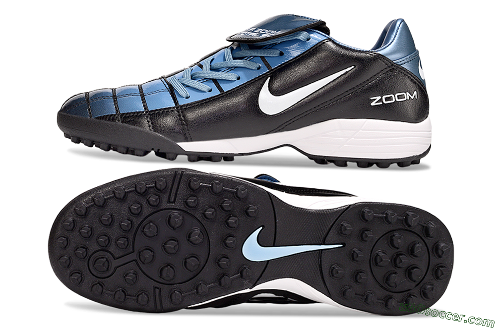 Nike Air Zoom Total 90 III TF Artificial Turf Soccer Shoes - Black/Blue/White 0