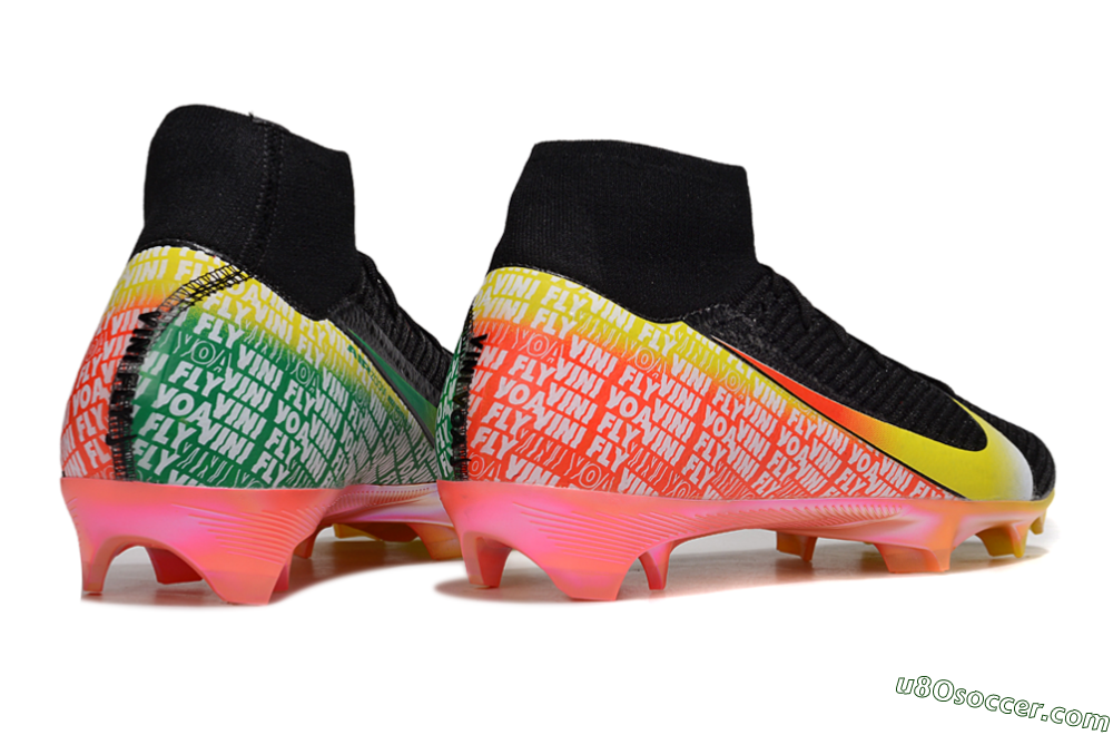 Nike Air Zoom Mercurial Superfly 10 Elite FG Firm Ground Soccer Cleats - Black/Yellow/Red 6