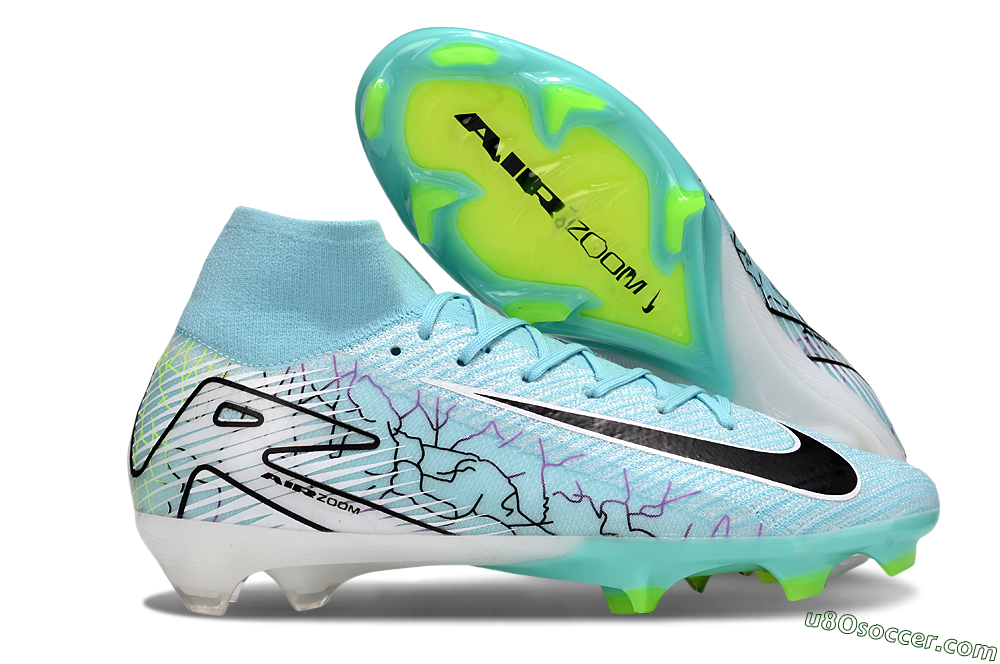Nike Air Zoom Mercurial Superfly 10 Elite FG Firm Ground Soccer Cleats - Jade/Black/White 1