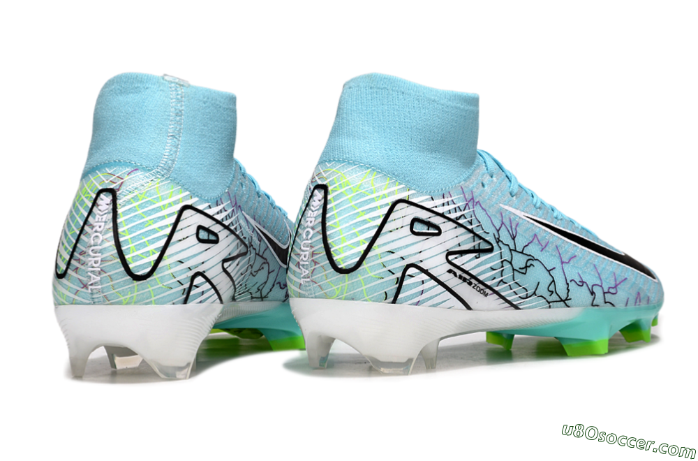 Nike Air Zoom Mercurial Superfly 10 Elite FG Firm Ground Soccer Cleats - Jade/Black/White 6