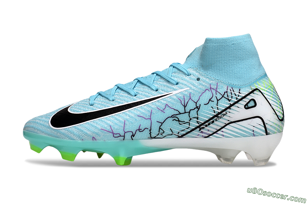 Nike Air Zoom Mercurial Superfly 10 Elite FG Firm Ground Soccer Cleats - Jade/Black/White 2