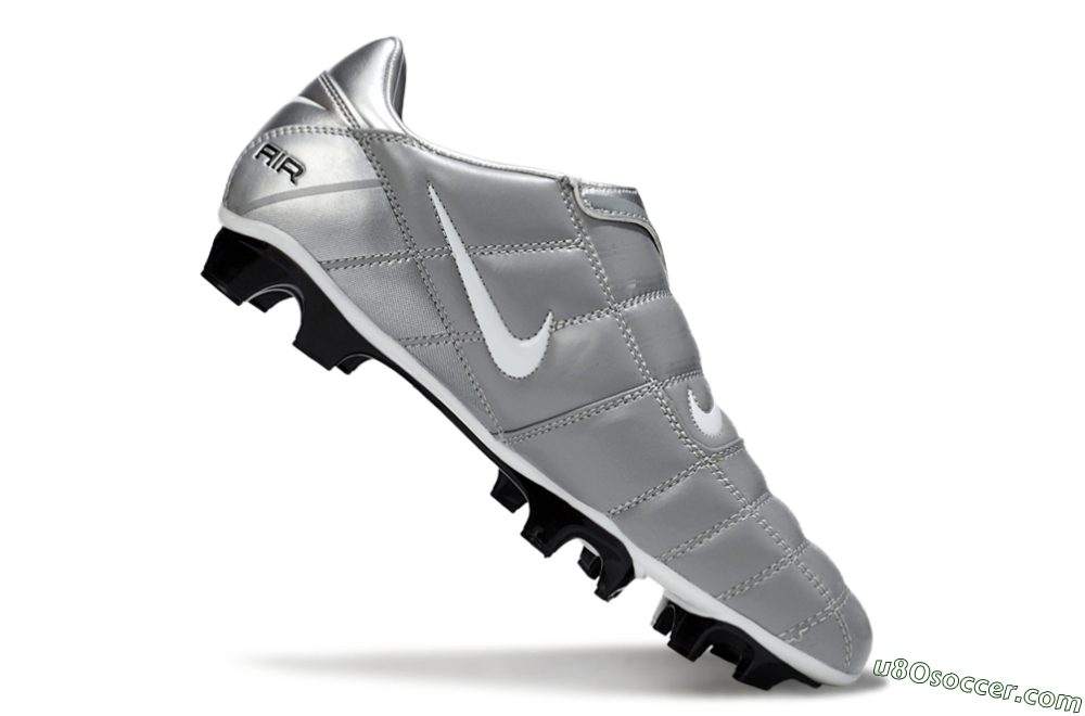 Nike Air Zoom Total 90 III FG Firm Ground Soccer Cleats - Silver/White/Black 3