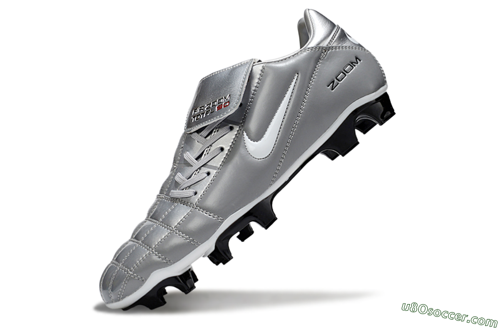 Nike Air Zoom Total 90 III FG Firm Ground Soccer Cleats - Silver/White/Black 4